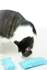 Blue Polkadot Catnip Kicker